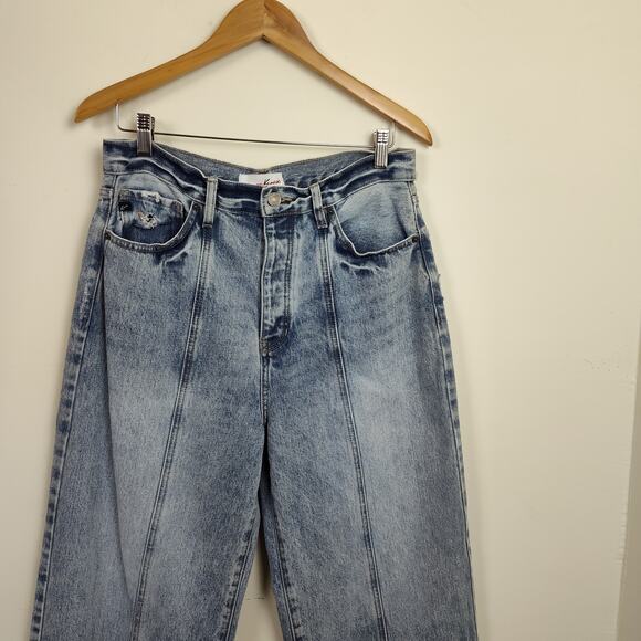 KANCAN JEANS HIGH RISE WIDE LEG WOMEN'S SIZE 11 / 29 RELAXED BAGGY MEDIUM WASH - Picture 5 of 17